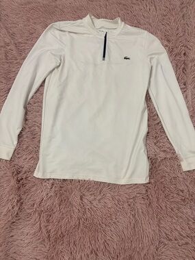Lacoste Kids White Long-Sleeve Zip-Front Top